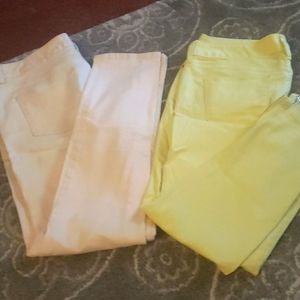 Tan and yellow pants